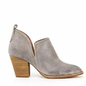 JEFFREY CAMPBELL Women's Rosalee Grey Suede Heeled Booties Size 8.5
